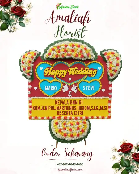 Papan Bunga Pernikahan Cinta Mulya